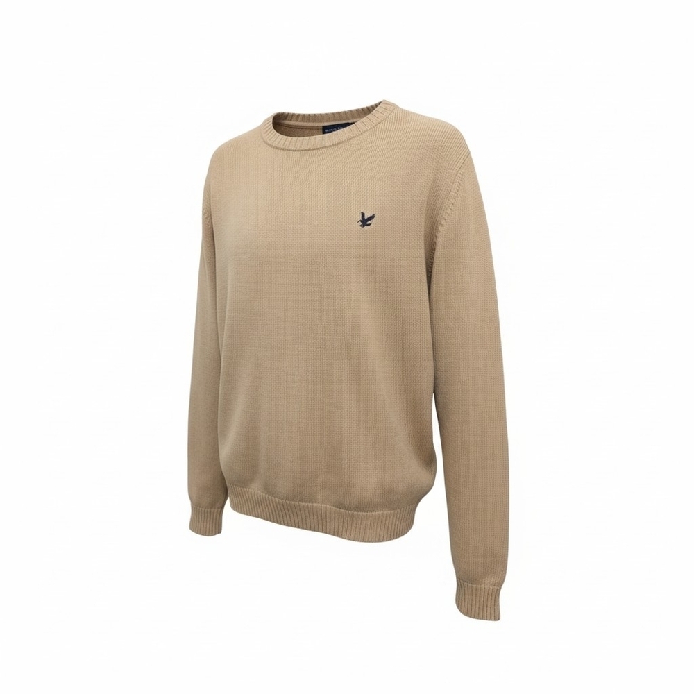 Lyle & Scott Beige Crewneck Sweater Men’s XL   Old Money Preppy Minimalist Knit